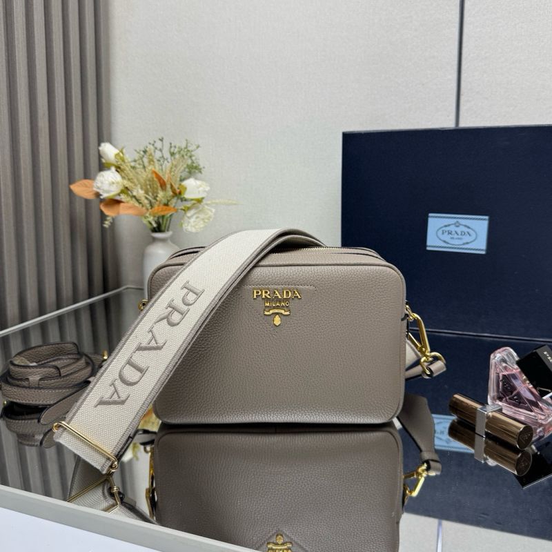 Borsa Prada a tracolla small in pelle-Grey