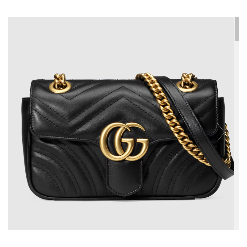 Borsa a spalla GG Marmont misura piccola -Black