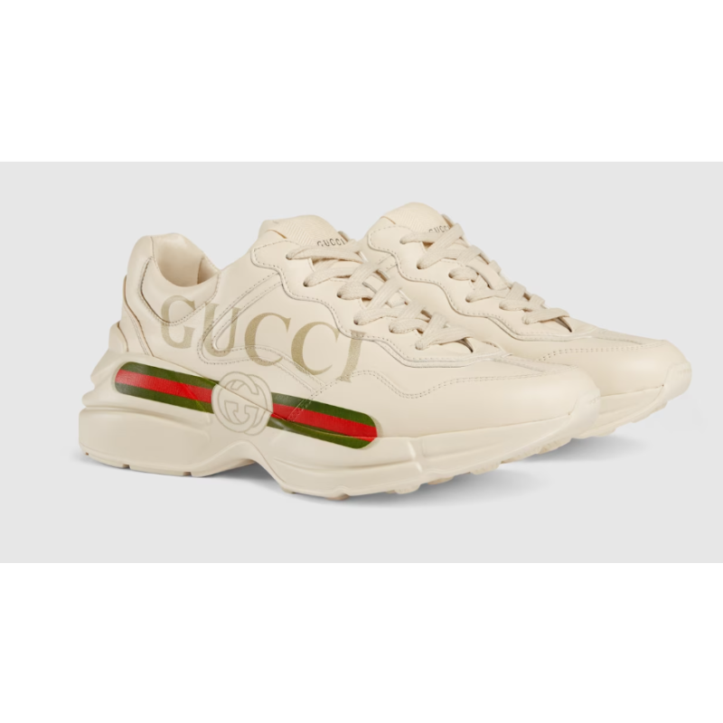 Sneaker Rhyton in pelle con logo Gucci 