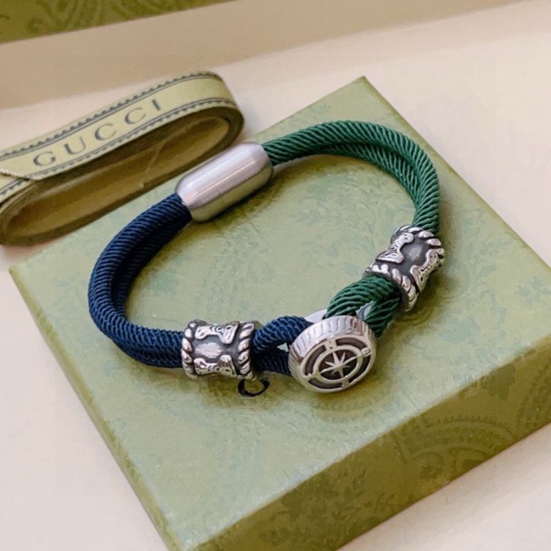 Gucci Silver and Rope Bracelet