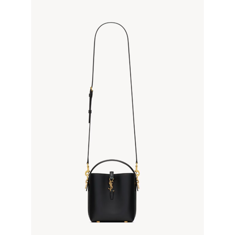 Saint Laurent LE 37 Mini in shiny leather-Black