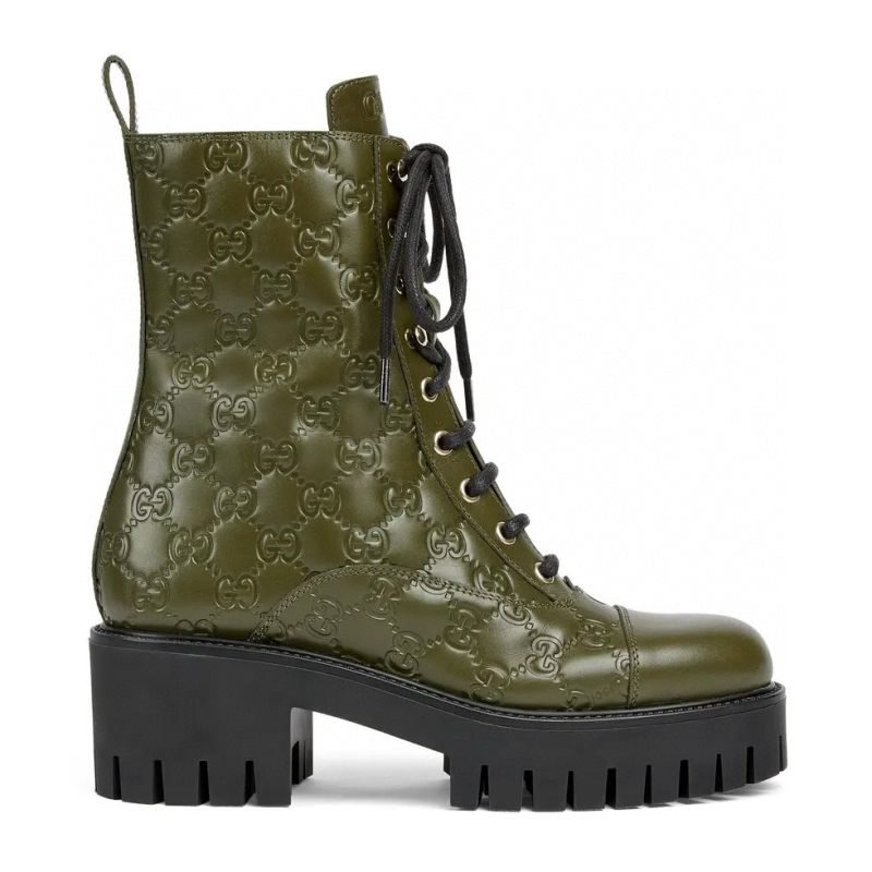 Stivaletto donna stringato con GG