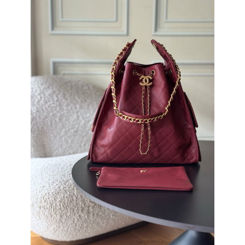 Borsa Chanel 25 Medio-Burgundy