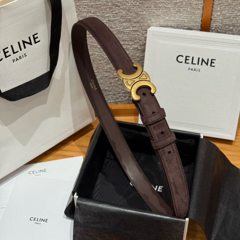 Cintura celine Triomphe Buckkle 25mm in Suede Calfskin