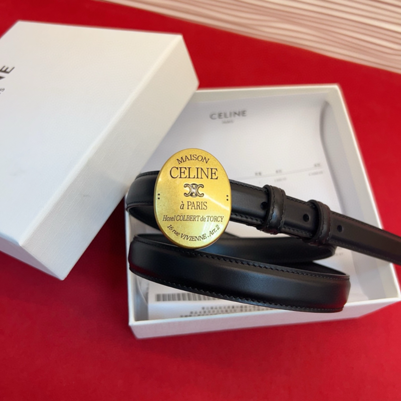 Cintura in pelle reversibile Celine 2,5 cm