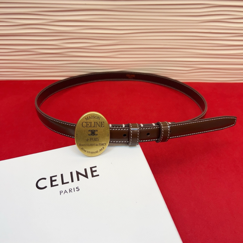 Cintura in pelle reversibile Celine 2,5 cm