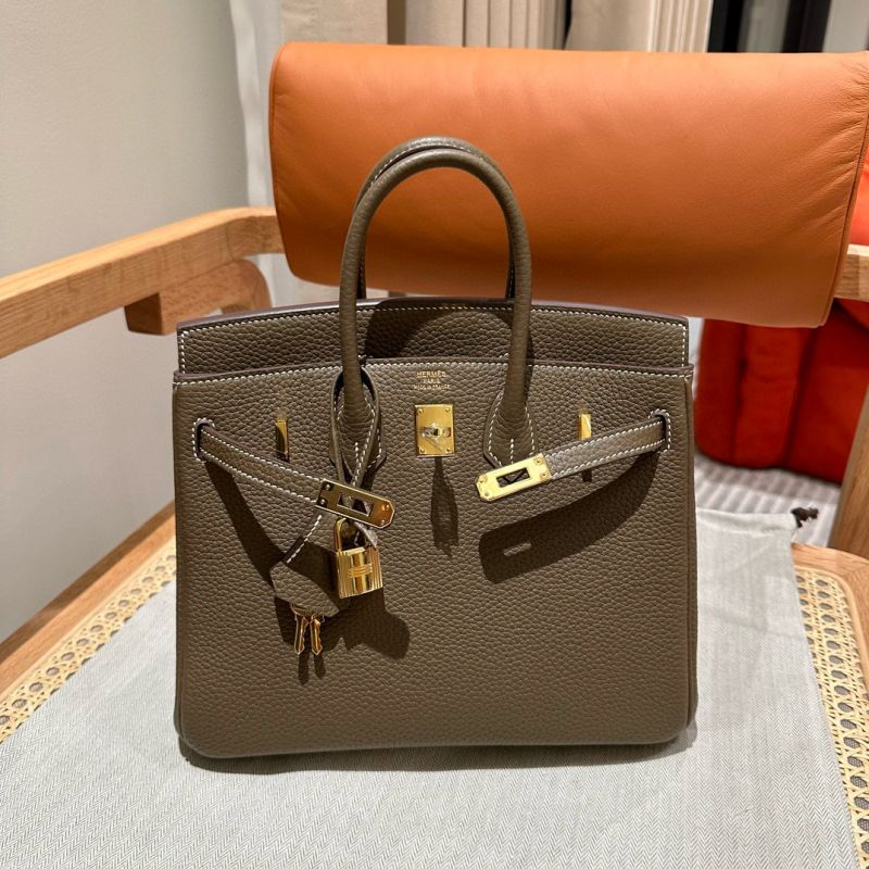 Hermes Birkin 25 / Birkin 30  in Togo Leather-Etoupe  