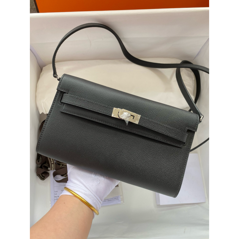 Hermes Kelly To Go Shoulder Bag /Wallet-Black
