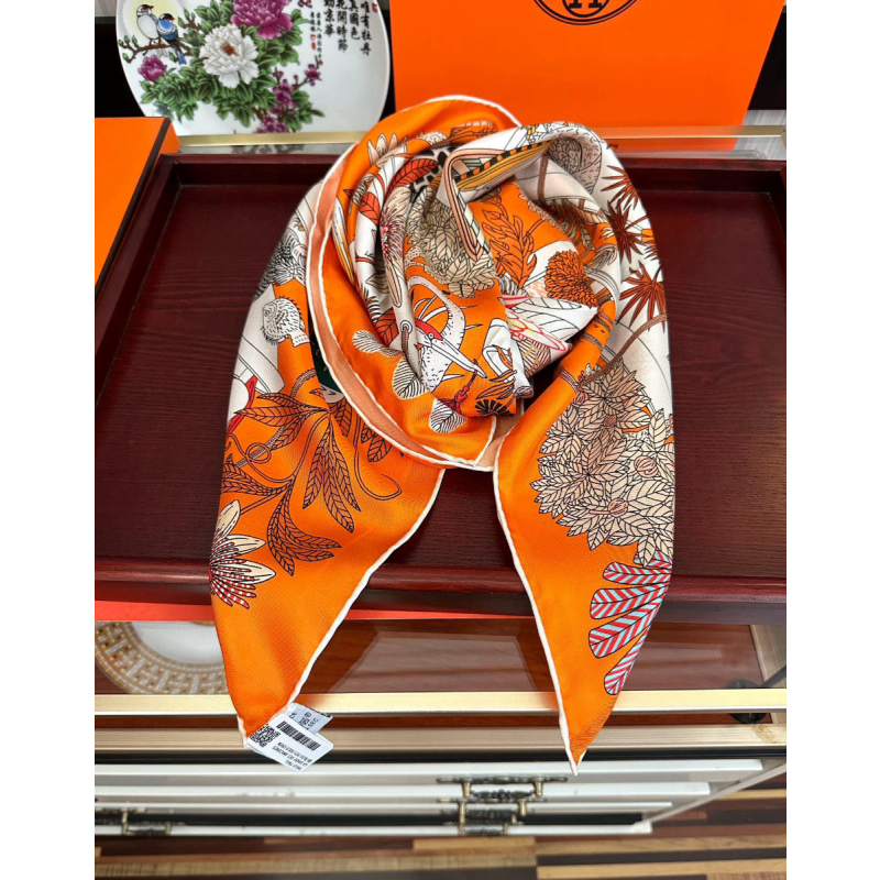 Hermes silk square scarf 90cm