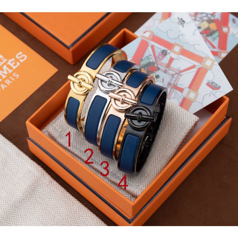Hermes Clic Genan Bangle-Navy blue