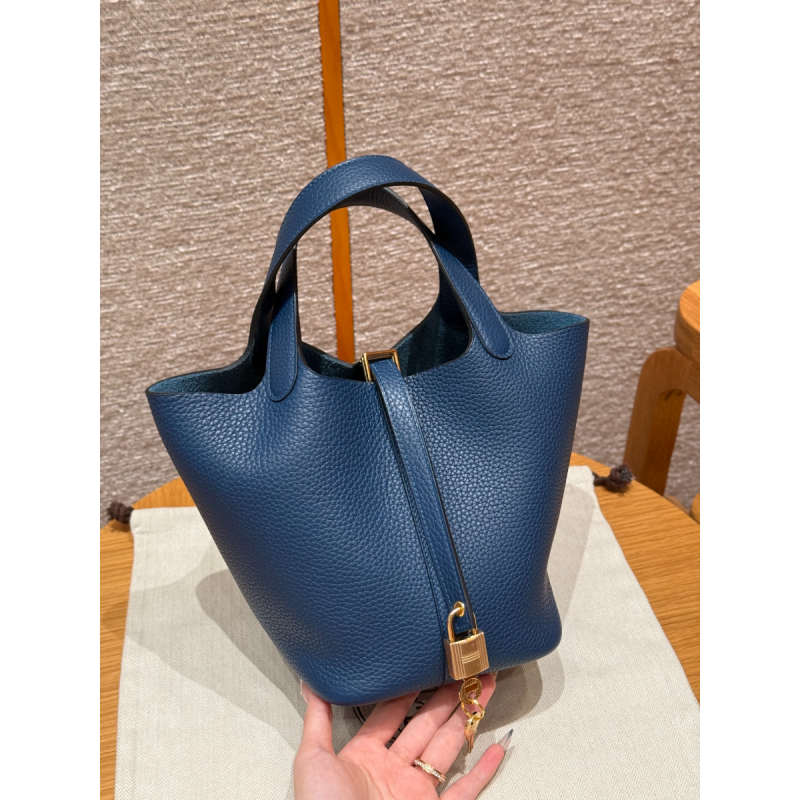 Borsa Hermes Picotin Lock 18/22-Deep Blue