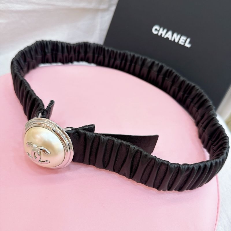 Cintura in pelle elastica chanel 3.0cm