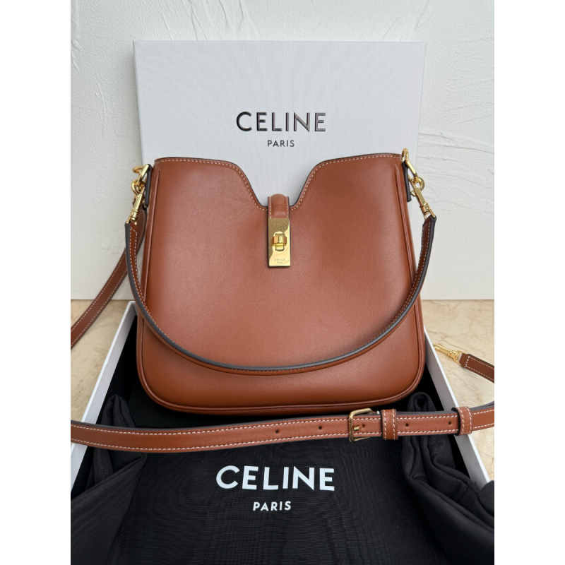 Celine Small Camille 16 Soft Bag in Smooth Calfskin-Tan