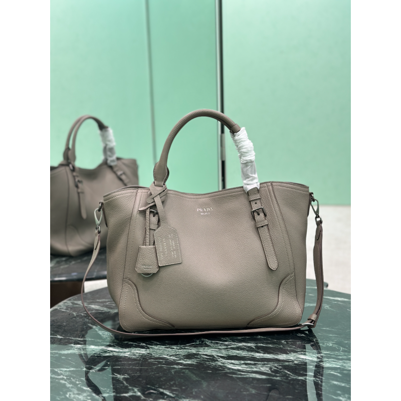 Prada borsa-shopping-large in pelle Grey