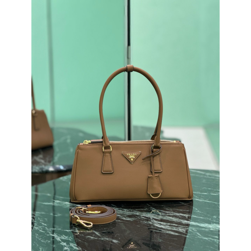 Borsa Prada Galleria medium in pelle-Caramel