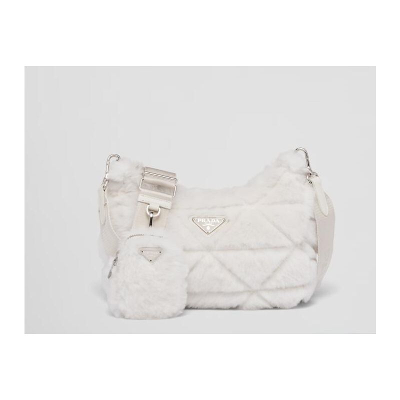 Shearling shoulder bag