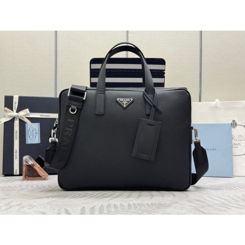 Borsa Prada da lavoro in Saffiano-Black