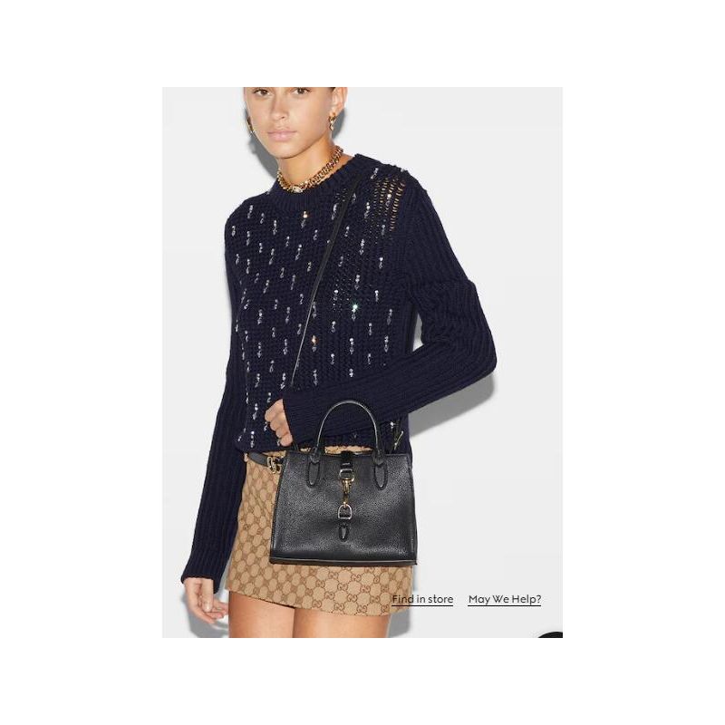 Gucci Small Tote bag with Hook closure-Black