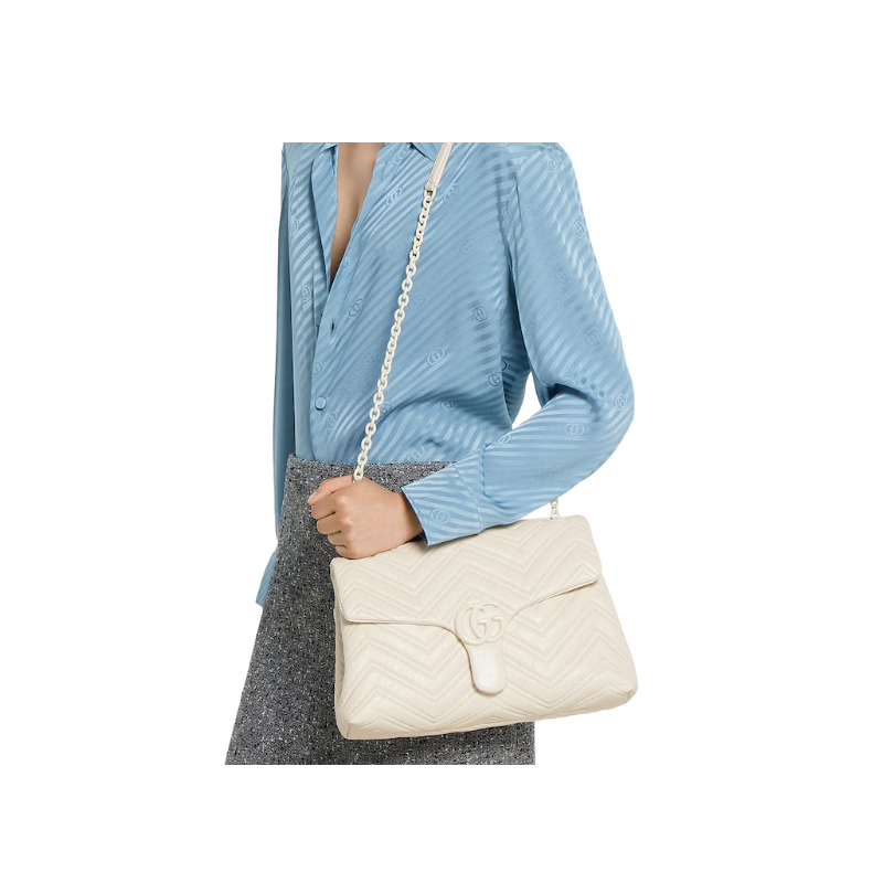 Borsa a spalla GG Marmont misura media