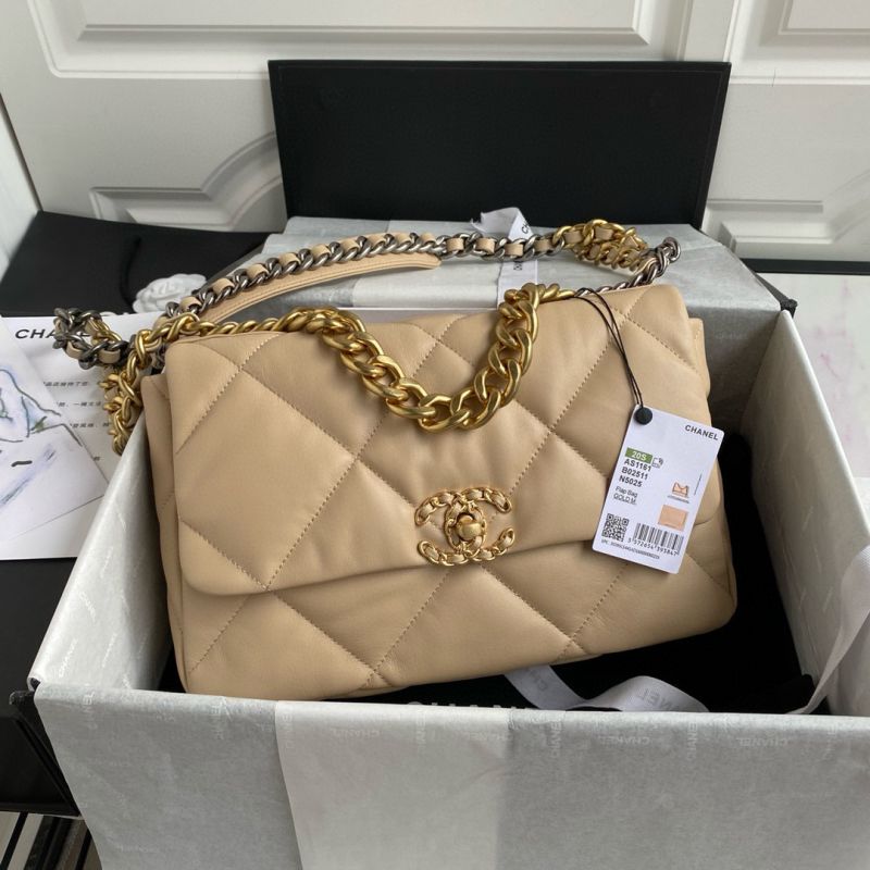Borsa Chanel 19 Grande-Beige