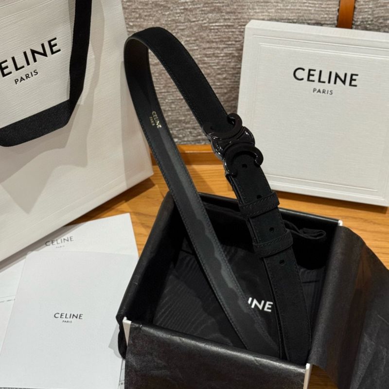Cintura celine Triomphe Buckkle 25mm in Suede Calfskin