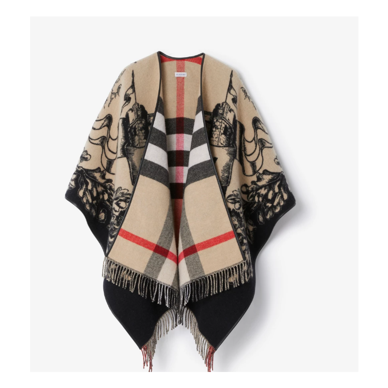 Burberry Reversible EKD Check and wool Cape