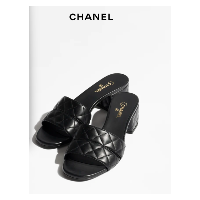 Chanel Lambskin Heeled Mules, Size 35-41