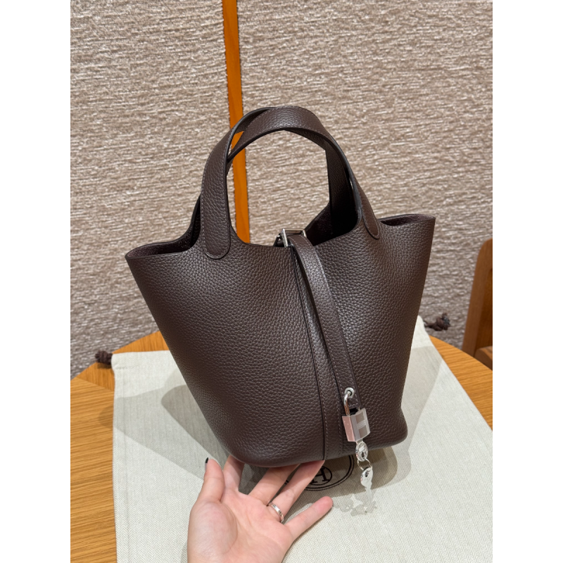 Borsa Hermes Picotin Lock 18/22-Chocolate
