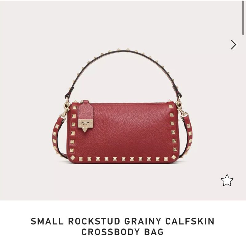 Small Rockstud Grainy Callfskin Crossbody Bag 